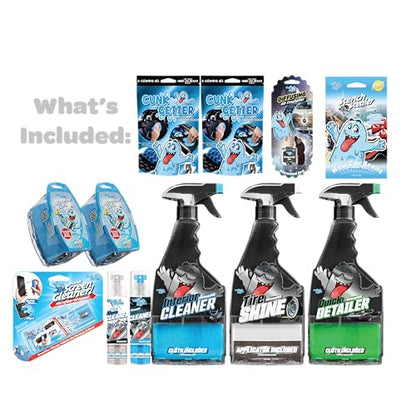 Car Cleaning Kit - Car Accessories for Interior and Exterior Cleaning, Glass Cleaner, Car Wipes, Auto Essentials - size: Starter Kit