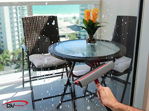 DSV Standard Window Squeegee for Window Cleaning, Window Cleaner Tool for Car Windshield, Shower Door, Boat | 2-in-1 Mini Squeegee for Home | Windshield Squeegee Kit for Car Windows - size: Handheld Squeegee