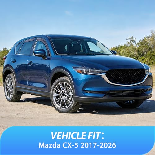 Nilight in-Channel Rain Guards Compatible with Mazda CX-5 2017-2025, Light Smoky Blue Vent Visors, Durable Window Deflectors for Fresh Air Circulation, 4PCS - color: Mazda CX-5 2017-2025