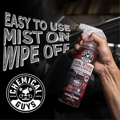 Chemical Guys Total Interior Cleaner & Protectant - Black Cherry, Car Cleaning Spray, Cleans and Protects Leather, Vinyl, Plastic, Rubber, and Glass, Safe for Trucks, SUVs, Jeeps, RVs & More - 16 oz - size: 16 Fl Oz (Pack of 1), style: Black Cherry