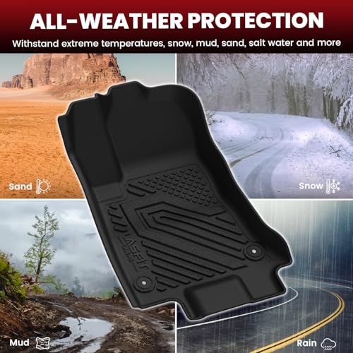 LASFIT Floor Mats for Dodge Charger Daytona 2024 2025 Scat Pack & R/T(Fit 2-Door, Not for 4-Door), All Weather TPE Custom Fit Car Mats Floor Liners 1st & 2nd Row, Black - style: 5) Charger Daytona | 2024-2025 | Floor Mats