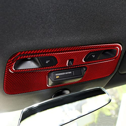 Car Reading Light Sticker Carbon Fiber Decal Interior Trim Cover for Chevrolet Camaro ZL1 2016 2017 2018 2019 2020 2021 2022 2023 Accessories - color: Reading Light