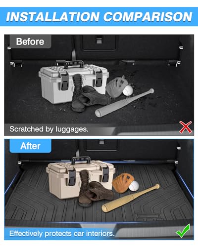Powerty Cargo Mat for Volkswagen ID.4 2021 2022 2023 2024 2025 2026 Accessories Trunk Mat in Upper Position All Weather Cargo Liner Rear Trunk Mat - size: Upper Position Cargo Mat｜For｜21-26｜Volkswagen ID.4