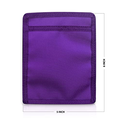 ASA TECHMED Nurse Pocket Organizer, Nylon 5 Pocket Nurse Scrub Organizer, 6 Inch x 5 inch, Purple - color: Purple