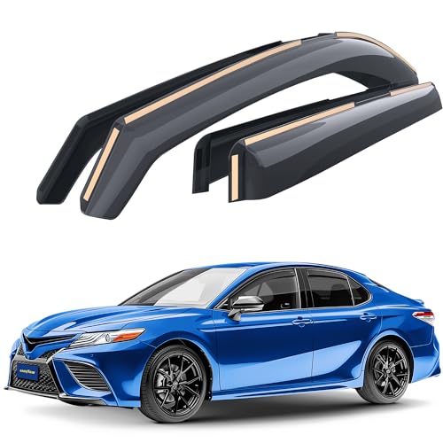 Goodyear Shatterproof in-Channel Window Deflectors for Toyota Camry 2018-2024, Rain Guards, Window Visors for Cars, Vent Deflector, Car Accessories, 4 pcs - GY003450LP - color: For Camry 18-24