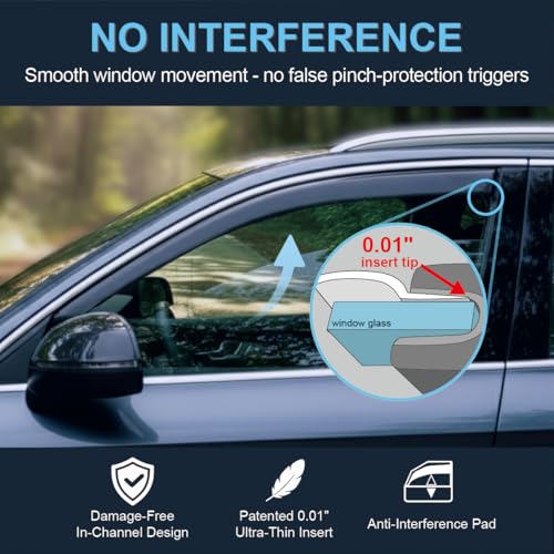 in-Channel Car Window Rain Guard Compatible with Honda CR-V (202307-) 4pcs, Taiwan Made Precise & Transparent Car Wind Deflectors No Water Leakage Visors - size: CR-V (202307-) 4pcs