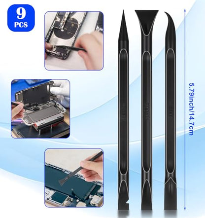 9 Pcs Car Crevice Cleaning Tool, Non-Scratch Carbon Fiber Plastic Car Detailing Picks, Auto Detailing Equipment for Small Narrow Gaps and Interior Cleaning