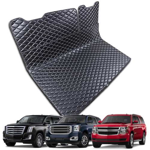 Cargo Mat for 2015-2020 Chevrolet Tahoe/GMC Yukon/Cadillac Escalade (Available with 3rd-Row Power Folding Seats) Trunk Mat and Rear Backrest Mat Cargo Liners All Weather Anti-Slip