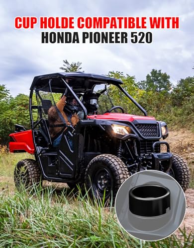UTV Dash Cup Holder for Honda Pioneer 520 500 21-25, Drink Cup Holder Bottle Holders Mount Extra Storage Space Compatible with Honda Pioneer 520 2021-2025/500 2015-2023 Accessories
