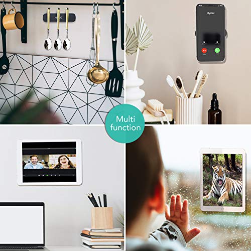 OQTIQ [2 Pack] Magnetic Car Mount, Phone Magnet for Car, Universal Stick On Rectangle Flat Dashboard Car Phone Magnet Mount for Cell Phones and Mini Tablets (Rectangle Flat) with 2 Metal Plates - color: Black