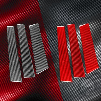NVCNX Real Premium Carbon Fiber Compatible with Hyundai Veloster 2012 2013 2014 2015 2016 2017 Accessories Car External Window B Pillar Post Cover Exterior Trim - color: Window B Pillar