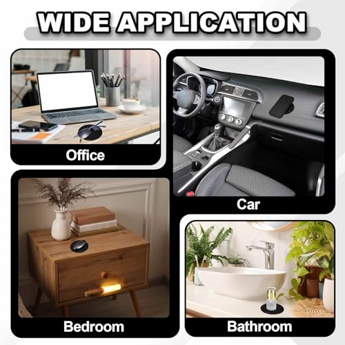 10 Pcs Round Anti-Slip Mat, 1.34" Diameter Phone Grip Pad Non-Slip Silicone Mat Anti-Skid Holder for Phone Keys Sunglasses Electronic Devices, Black - color: Black, size: 1.34"