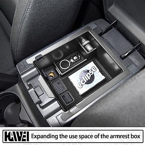 HGWEI Center Console Organizer Compatible with Mazda CX-5 2017 2018 2019 2020 2021 2022 2023 2024 2025 Accessories, Armrest Insert Tray Storage Coin Holder (Not for 2026), Black Trim