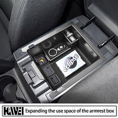 HGWEI Center Console Organizer Compatible with Mazda CX-5 2017 2018 2019 2020 2021 2022 2023 2024 2025 Accessories, Armrest Insert Tray Storage Coin Holder (Not for 2026), Black Trim