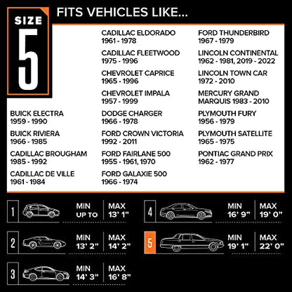 Budge Rain Barrier Cover Fits Sedans up to 22' Long | Waterproof | Breathable, Tan, 264" L x 70" W x 53" H (RSD-5)