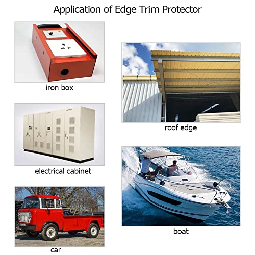 Rubber Edge Trim Black 26Feet, Fits 1/4” Edge, Flexible U Shape Seal Strip for Sharp/Rough Surfaces, Cars, Trucks, Boats - style: Fits 1/4" Edge