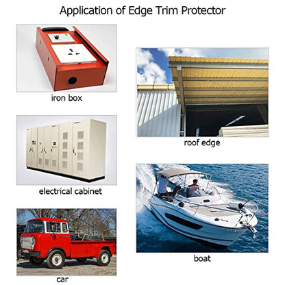 Rubber Edge Trim Black 26Feet, Fits 1/8” Edge, Flexible U Shape Seal Strip for Sharp/Rough Surfaces, Cars, Trucks, Boats - style: Fits 1/8" Edge