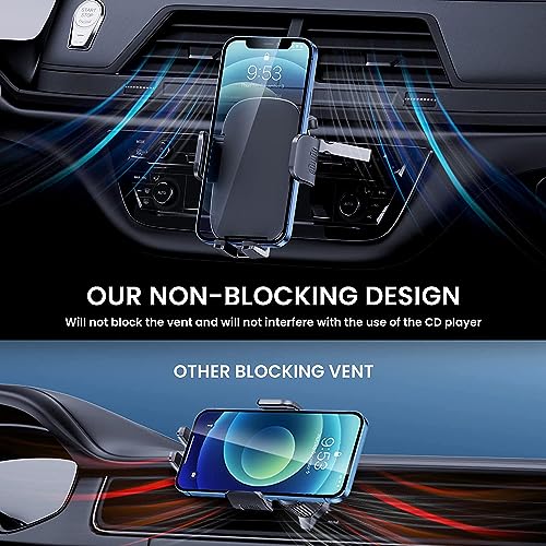 TICILFO Phone Mount for Car Phone Holder Mount Upgraded Metal CD Slot Phone Holder Car Cell Phone Holder Thick Cases Friendly iPhone Holder for Car Mount for CD Player Fit for All iPhone Smartphone - style: CD