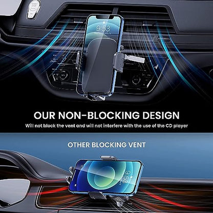 TICILFO Phone Mount for Car Phone Holder Mount Upgraded Metal CD Slot Phone Holder Car Cell Phone Holder Thick Cases Friendly iPhone Holder for Car Mount for CD Player Fit for All iPhone Smartphone - style: CD