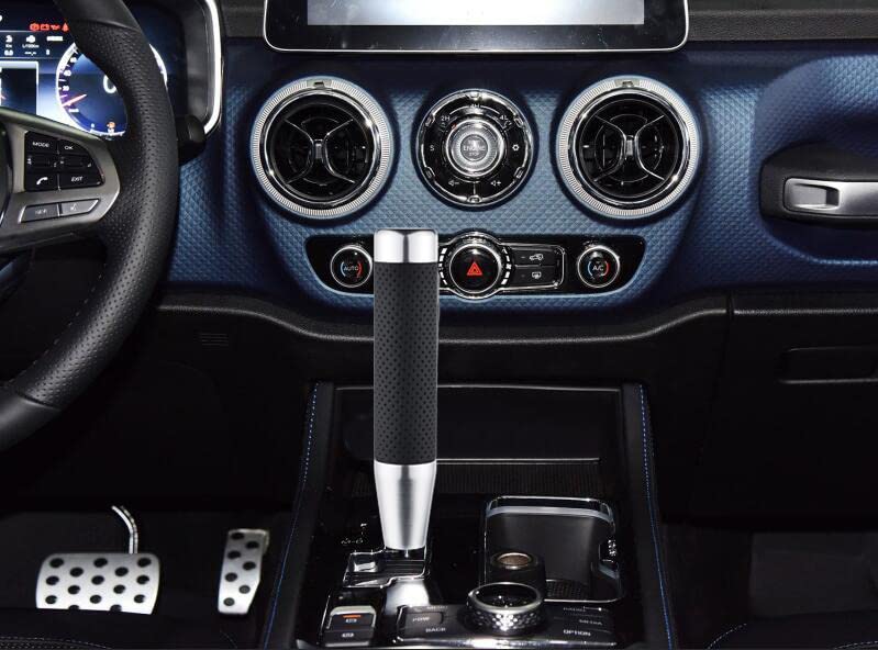 Abfer Tall Shift Knob Weighted Gear Stick Shifter Knob Car Long Shifting Lever Replace Extension Fit Most Manual Automatic Transmission Vehicle, Silver - color: silver-1