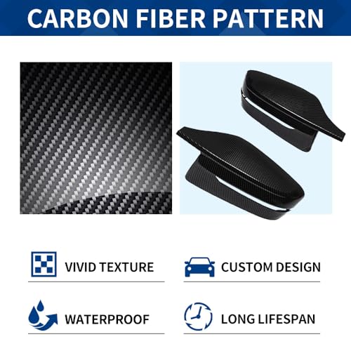 Side Mirror Cover Compatible with G20 G21 G30 G31 G32 GT G11 G12 G14 G15 G16 (Carbon Fiber Pattern, G20 G30 G32 G11) - color: Carbon Fiber Pattern, size: G20 G30 G32 G11