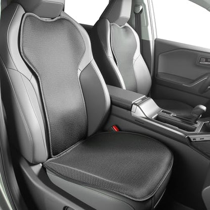 TOPABYTE Front Seat Covers for Toyota RAV4 2019-2026 Hybrid XLE LE SE XLE Premium, Limited Breathable Bottom Car Seat Cushion Protector All Season Protection Accessories (4pcs/Black Ice Silk) - size: Front Seat Cover 4pc