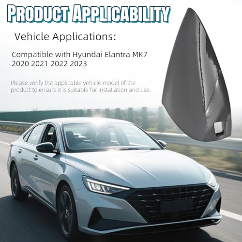 Car Front Left Side Door Handle Key Cover Cap Compatible with Hyundai Elantra MK7 2020 2021 2022 2023 Replace Part 82652-AA100 Door Handle End Bezel (Front Left Door, Grey) - color: Gray