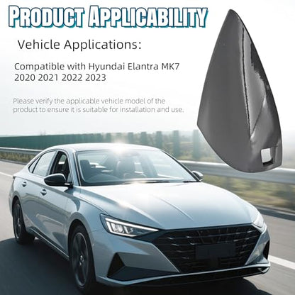Car Front Left Side Door Handle Key Cover Cap Compatible with Hyundai Elantra MK7 2020 2021 2022 2023 Replace Part 82652-AA100 Door Handle End Bezel (Front Left Door, Grey) - color: Gray