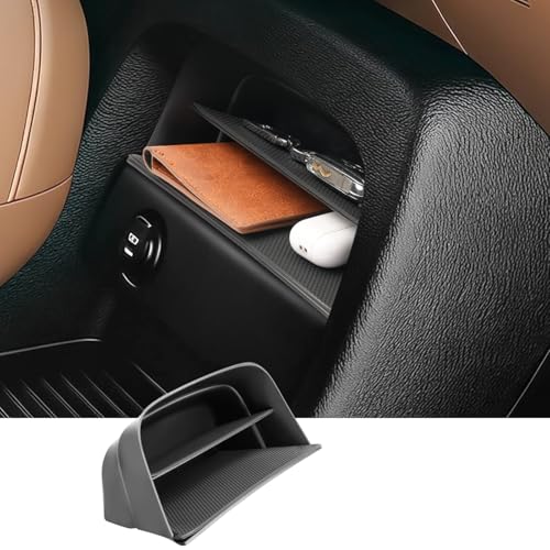 2026 Palisade Center Console Organizer (Lower Front) for Hyundai Palisade (SE/SEL Convenience/SEL Premium/Limited/XRT Pro/Calligraphy), Durable ABS Plastic Tray Insert 2026 Palisade Accessories - color: Black (1pcs Lower-Front)