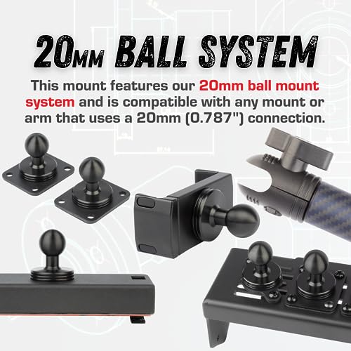 Bulletpoint RubiGrid Metal Dash Mount Phone Holder Multi-Device Mount Compatible with 2023+ Ford Super Duty (Spring-Loaded) - style: Spring-Loaded