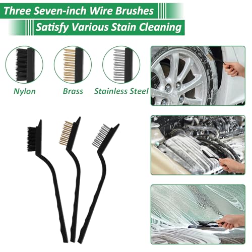 18PCS Car Detailing Brush Set, Car Interior Detailing Kit for Cleaning Interior, Exterior, Wheels, Dashboard, Upholstery Care, Professional Car Care Kit for Car Owners and Enthusiasts