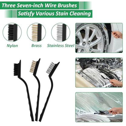 18PCS Car Detailing Brush Set, Car Interior Detailing Kit for Cleaning Interior, Exterior, Wheels, Dashboard, Upholstery Care, Professional Car Care Kit for Car Owners and Enthusiasts