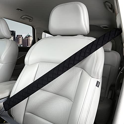 HighnessHwoo Extra Long Seatbelt Covers for Adults Kids Women & Men, Soft Car Seat Belt Strap Cushion for Sedan, SUV, Trucks, Shoulder Neck Chest Protector Pads, Auto Accessories, 1pc, Black, 33.5in - color: Black, size: 33.5in - 1pc