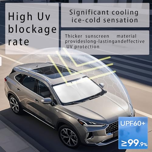 Windshield Sun Shade/car Windshield Sun Shade/car Sun Shade，Thickened, Solid, Strong Support Without Sagging，Suitable for Vehicle Models Such as sedans and SUV，Foldable, Storage Bag (Large)