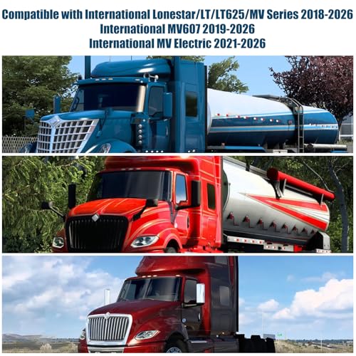Side Window Sun Shade for International Lonestar LT MV Series 2018-2026, Custom Fit 210T Reflective Sunshade for Semi Truck, 6-Layer Heat Insulation Privacy Protector,2PCS - size: International Lonestar / LT / MV Series 2018-2026