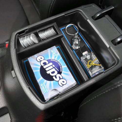 HGWEI Center Console Tray Organizer Compatible with Kia Seltos 2020 2021 2022 2023 2024 2025 2026 Accessories, Middle Armrest Insert Container ABS Secondary Storage Box, Blue - color: blue