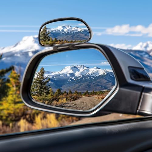 Blind Spot Mirror Adjustable 360 Degree Car Side Mirror, HD Glass Rear View Mirror Exterior Accessories for Car SUV Frame Thickness Less than 5MM (2 x Style 7) - style: 2 x Style 7