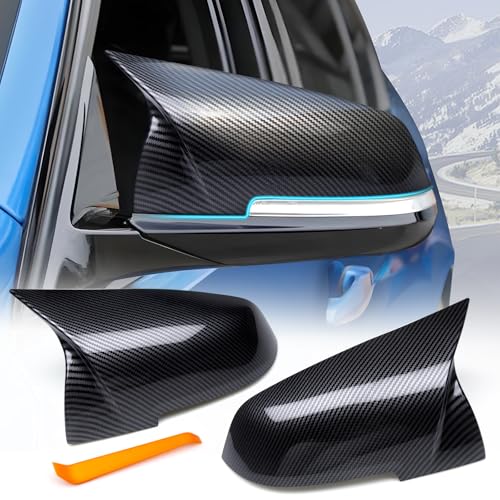 Door Mirror Covers for BMW Exterior Accessories Rearview Side Mirror Covers Caps Compatible with F20 F22 F23 F30 F31 F32 F33 F36 F87 M2 X1 E84 Carbon Fiber - color: Carbon Fiber