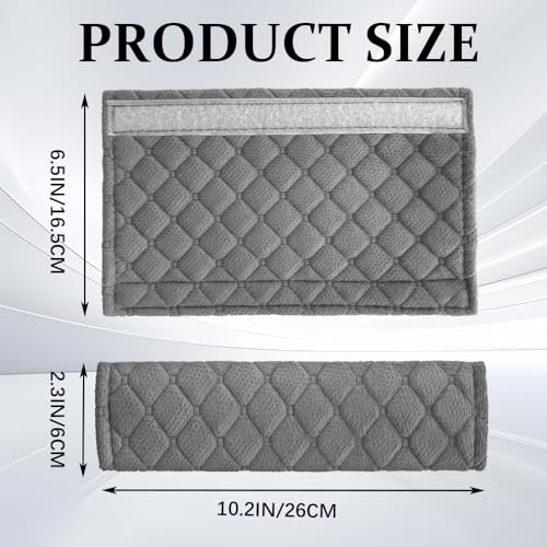 2PCS Car Seat Belt Pads Cover, Fluffy Car Seatbelt Covers, Soft Car Seat Belt Strap Cushion Protect Your Neck and Shoulder, Driving Seat Belt Shoulder Strap Cover for Most Autos (Grey) - color: Grey