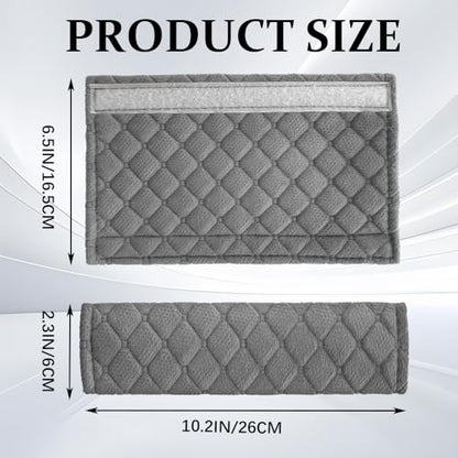 2PCS Car Seat Belt Pads Cover, Fluffy Car Seatbelt Covers, Soft Car Seat Belt Strap Cushion Protect Your Neck and Shoulder, Driving Seat Belt Shoulder Strap Cover for Most Autos (Grey) - color: Grey