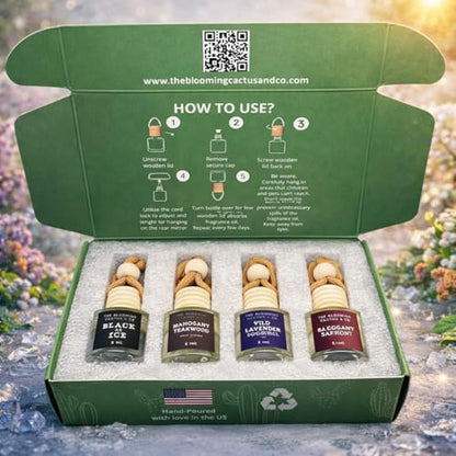 4 Pack Air fresheners | Long lasting car air fresheners, Hand-made in USA | Small room diffuser | Small Business Woman Owned. (10 ml Fresh & Earthy Pack Mix) - style: 10 ml Fresh & Earthy Pack Mix