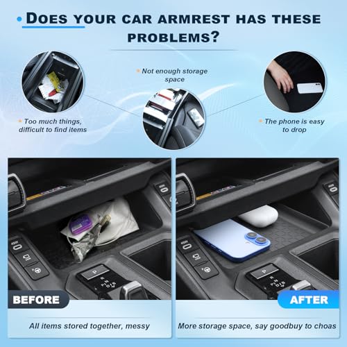 BIXUAN 2026 RAV 4 Front Center Console Organizer for 2026 Toyota RAV 4 Center Console Middle Console Console Tray 2026 RAV 4 Accessories - color: Black2