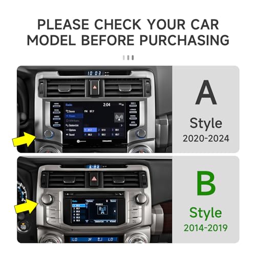 Car Central Control Navigation Panel B ABS Sticker Carbon Fiber Decal Cover Interior Trim Accessories for Toyota 4Runner SUV 2010-2025 Black - color: Central Control Navigation Panel B