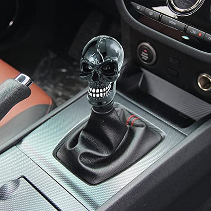 Skull Gear Speed Shift Stick Head Fit Most Cars - color: Black