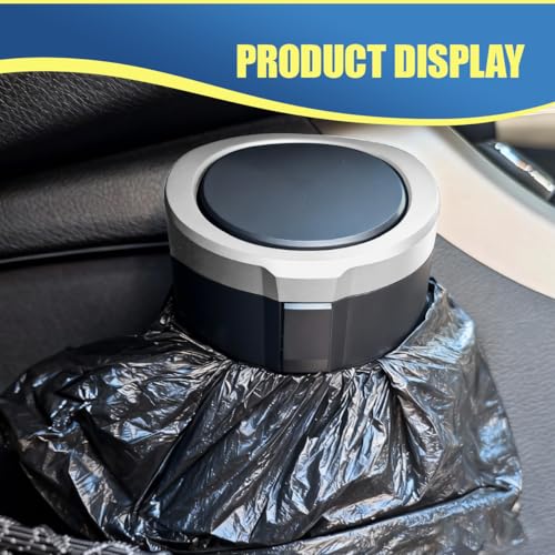 Car Cup Holder Trash Can with Lid, Leakproof Mini Auto Side Door Garbage Bin with Storage Bag, Universal Vehicle Interior Organizer Accessories for SUV, Sedan, Truck, Home, Office(Silver-1PC) - size: Silver-1PC