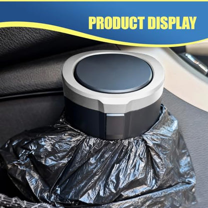 Car Cup Holder Trash Can with Lid, Leakproof Mini Auto Side Door Garbage Bin with Storage Bag, Universal Vehicle Interior Organizer Accessories for SUV, Sedan, Truck, Home, Office(Silver-2PCS) - size: Silver-2PCS