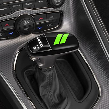 auovo Gear Shift Knob Trim Compatible with Dodge Charger Accessories 2015-2023 Challenger 2015-2024 / Durango 2016-2026(Black-Green) - color: Black-Green