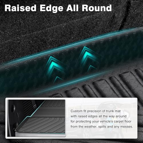 Mixsuper Cargo Liner for Tahoe/GMC Yukon 2015-2020 (Non XL), Trunk Mat for Tahoe Accessories All Weather Cargo Mat Rear Trunk Liner Black 3PCS - size: Fit for Tahoe/Yukon 2015-2020