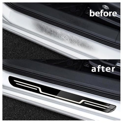 4 Pcs Stainless Steel Car Door Sill for Jeep Grand Cherokee L 2021-2025, Car Protector Strips Edge Entry Guards Anti Scratch Threshold Strip
