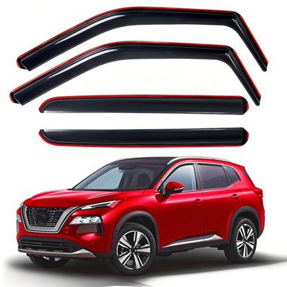 in-Channel Window Rain Guards Fits 2021-2025 Nissan Rogue (Not for Nissan Rogue Sport & Select), Window Visors Rain Guards, Vent Visors Windows Deflectors, 4pcs - size: 2021-2026 Nissan Rogue